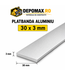 Platbanda aluminiu 30 x 3 mm, 6 metri (EN-AW 6060) Platbanda aluminiu 30 x 3 mm, 6 metri (EN-AW 6060)